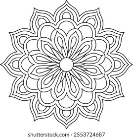 mandala, ornament, outline, relaxation, round, tattoo, yoga, zen, colouring, drawing, abstract, art, illustration, isolated, white, adult, black, design, floral, flower, line, pattern, style, vector