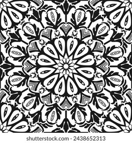 Mandala Ornament pattern Coloring Page