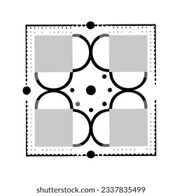 ilustración geométrica del patrón de ornamento de mandala