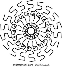 Mandala ornament pattern vector meditaton decoration, suitable for design element