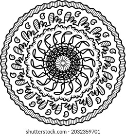 Mandala ornament pattern vector meditaton decoration, suitable for design element