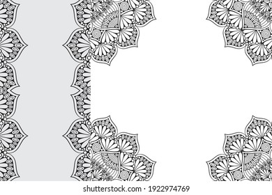 Patrón de ornamentos de Mandala. Elementos decorativos de época