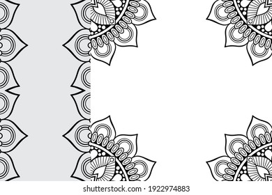 Patrón de ornamentos de Mandala. Elementos decorativos de época