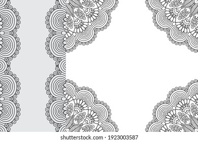 Patrón de ornamentos de Mandala. Elementos decorativos de época