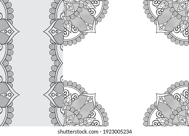 Patrón de ornamentos de Mandala. Elementos decorativos de época