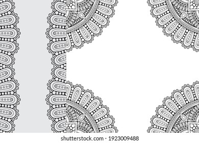 Patrón de ornamentos de Mandala. Elementos decorativos de época