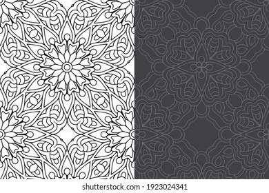 Patrón de ornamentos de Mandala. Elementos decorativos de época