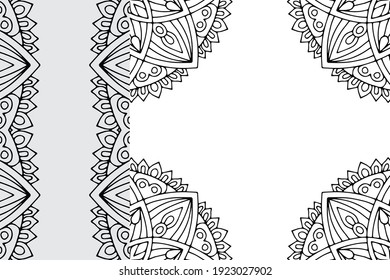 Patrón de ornamentos de Mandala. Elementos decorativos de época