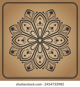 mandala ornament, round decorative design