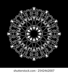 mandala ornament, round decorative design