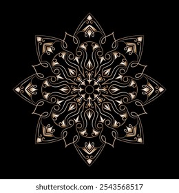 mandala ornament, round decorative design