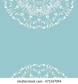 Mandala ornament. Round template. Decorative elements  can be used for greeting card, wedding invitation. 