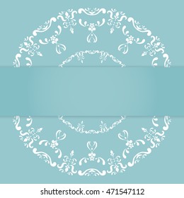 Mandala ornament. Round template. Decorative elements  can be used for greeting card, wedding invitation. 