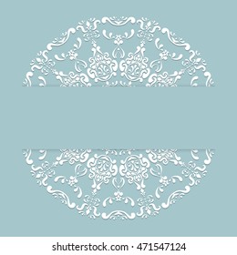 Mandala ornament. Round template. Decorative elements  can be used for greeting card, wedding invitation. 