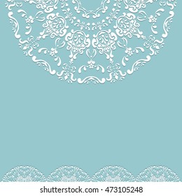 Mandala ornament. Round template. Decorative elements  can be used for greeting card, wedding invitation. 