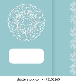 Mandala ornament. Round template. Decorative elements  can be used for greeting card, wedding invitation. 