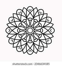 Mandala Ornament Vector Art Coloring Book