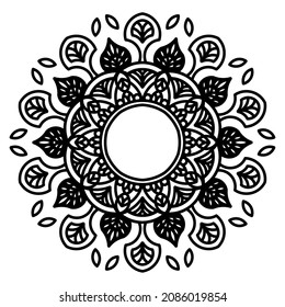 Mandala ornament vector, circular pattern, decorative