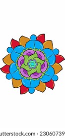 mandala ornament vector with colorful colors