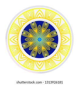 Mandala Ornament. Vector Illustration. For Wedding, Bridal, Valentine's Day, Greeting Card Invitation. Oriental Pattern. Indian, Moroccan, Mystic, Ottoman Motifs. Anti-Stress Therapy Pattern.