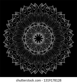 Mandala Ornament. Vector Illustration. For Wedding, Bridal, Valentine's Day, Card Invitation.  