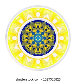 Mandala Ornament. Vector Illustration. For Wedding, Bridal, Valentine's Day, Greeting Card Invitation. Oriental Pattern. Indian, Moroccan, Mystic, Ottoman Motifs. Anti-Stress Therapy Pattern.