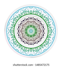 Mandala Ornament. Vector Illustration. For Wedding, Bridal, Valentine's Day, Greeting Card Invitation. Oriental Pattern. Indian, Moroccan, Mystic, Ottoman Motifs. Anti-Stress Therapy Pattern.