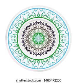 Mandala Ornament. Vector Illustration. For Wedding, Bridal, Valentine's Day, Greeting Card Invitation. Oriental Pattern. Indian, Moroccan, Mystic, Ottoman Motifs. Anti-Stress Therapy Pattern.