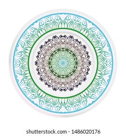 Mandala Ornament. Vector Illustration. For Wedding, Bridal, Valentine's Day, Greeting Card Invitation. Oriental Pattern. Indian, Moroccan, Mystic, Ottoman Motifs. Anti-Stress Therapy Pattern.