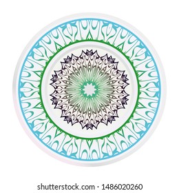 Mandala Ornament. Vector Illustration. For Wedding, Bridal, Valentine's Day, Greeting Card Invitation. Oriental Pattern. Indian, Moroccan, Mystic, Ottoman Motifs. Anti-Stress Therapy Pattern.