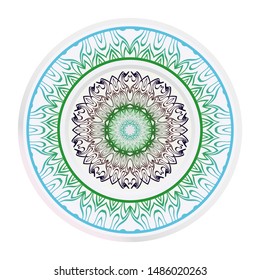 Mandala Ornament. Vector Illustration. For Wedding, Bridal, Valentine's Day, Greeting Card Invitation. Oriental Pattern. Indian, Moroccan, Mystic, Ottoman Motifs. Anti-Stress Therapy Pattern.