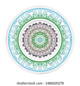 Mandala Ornament. Vector Illustration. For Wedding, Bridal, Valentine's Day, Greeting Card Invitation. Oriental Pattern. Indian, Moroccan, Mystic, Ottoman Motifs. Anti-Stress Therapy Pattern.