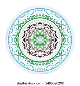 Mandala Ornament. Vector Illustration. For Wedding, Bridal, Valentine's Day, Greeting Card Invitation. Oriental Pattern. Indian, Moroccan, Mystic, Ottoman Motifs. Anti-Stress Therapy Pattern.