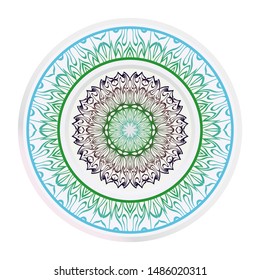 Mandala Ornament. Vector Illustration. For Wedding, Bridal, Valentine's Day, Greeting Card Invitation. Oriental Pattern. Indian, Moroccan, Mystic, Ottoman Motifs. Anti-Stress Therapy Pattern.