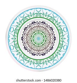 Mandala Ornament. Vector Illustration. For Wedding, Bridal, Valentine's Day, Greeting Card Invitation. Oriental Pattern. Indian, Moroccan, Mystic, Ottoman Motifs. Anti-Stress Therapy Pattern.