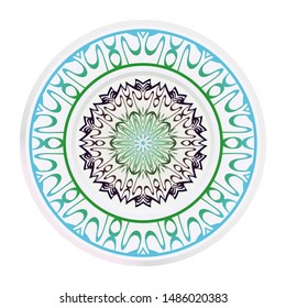 Mandala Ornament. Vector Illustration. For Wedding, Bridal, Valentine's Day, Greeting Card Invitation. Oriental Pattern. Indian, Moroccan, Mystic, Ottoman Motifs. Anti-Stress Therapy Pattern.