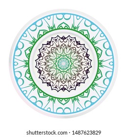 Mandala Ornament. Vector Illustration. For Wedding, Bridal, Valentine's Day, Greeting Card Invitation. Oriental Pattern. Indian, Moroccan, Mystic, Ottoman Motifs. Anti-Stress Therapy Pattern.