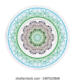 Mandala Ornament. Vector Illustration. For Wedding, Bridal, Valentine's Day, Greeting Card Invitation. Oriental Pattern. Indian, Moroccan, Mystic, Ottoman Motifs. Anti-Stress Therapy Pattern.