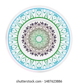 Mandala Ornament. Vector Illustration. For Wedding, Bridal, Valentine's Day, Greeting Card Invitation. Oriental Pattern. Indian, Moroccan, Mystic, Ottoman Motifs. Anti-Stress Therapy Pattern.