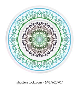 Mandala Ornament. Vector Illustration. For Wedding, Bridal, Valentine's Day, Greeting Card Invitation. Oriental Pattern. Indian, Moroccan, Mystic, Ottoman Motifs. Anti-Stress Therapy Pattern.