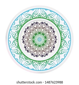 Mandala Ornament. Vector Illustration. For Wedding, Bridal, Valentine's Day, Greeting Card Invitation. Oriental Pattern. Indian, Moroccan, Mystic, Ottoman Motifs. Anti-Stress Therapy Pattern.