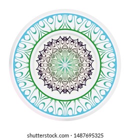 Mandala Ornament. Vector Illustration. For Wedding, Bridal, Valentine's Day, Greeting Card Invitation. Oriental Pattern. Indian, Moroccan, Mystic, Ottoman Motifs. Anti-Stress Therapy Pattern.