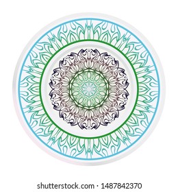 Mandala Ornament. Vector Illustration. For Wedding, Bridal, Valentine's Day, Greeting Card Invitation. Oriental Pattern. Indian, Moroccan, Mystic, Ottoman Motifs. Anti-Stress Therapy Pattern.