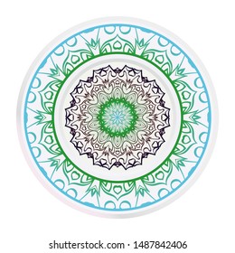 Mandala Ornament. Vector Illustration. For Wedding, Bridal, Valentine's Day, Greeting Card Invitation. Oriental Pattern. Indian, Moroccan, Mystic, Ottoman Motifs. Anti-Stress Therapy Pattern.