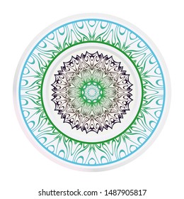 Mandala Ornament. Vector Illustration. For Wedding, Bridal, Valentine's Day, Greeting Card Invitation. Oriental Pattern. Indian, Moroccan, Mystic, Ottoman Motifs. Anti-Stress Therapy Pattern.