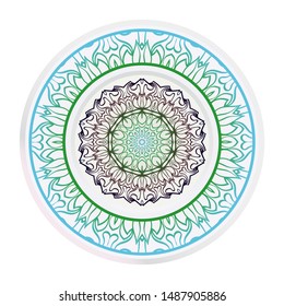 Mandala Ornament. Vector Illustration. For Wedding, Bridal, Valentine's Day, Greeting Card Invitation. Oriental Pattern. Indian, Moroccan, Mystic, Ottoman Motifs. Anti-Stress Therapy Pattern.