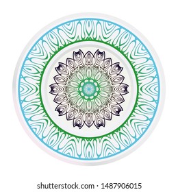 Mandala Ornament. Vector Illustration. For Wedding, Bridal, Valentine's Day, Greeting Card Invitation. Oriental Pattern. Indian, Moroccan, Mystic, Ottoman Motifs. Anti-Stress Therapy Pattern.