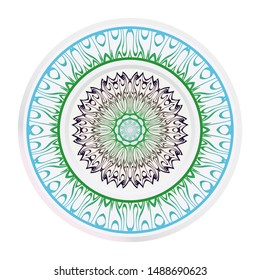 Mandala Ornament. Vector Illustration. For Wedding, Bridal, Valentine's Day, Greeting Card Invitation. Oriental Pattern. Indian, Moroccan, Mystic, Ottoman Motifs. Anti-Stress Therapy Pattern.