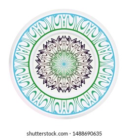 Mandala Ornament. Vector Illustration. For Wedding, Bridal, Valentine's Day, Greeting Card Invitation. Oriental Pattern. Indian, Moroccan, Mystic, Ottoman Motifs. Anti-Stress Therapy Pattern.