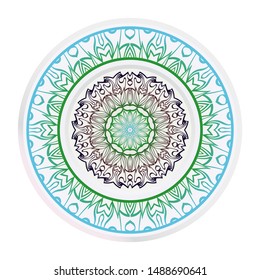 Mandala Ornament. Vector Illustration. For Wedding, Bridal, Valentine's Day, Greeting Card Invitation. Oriental Pattern. Indian, Moroccan, Mystic, Ottoman Motifs. Anti-Stress Therapy Pattern.